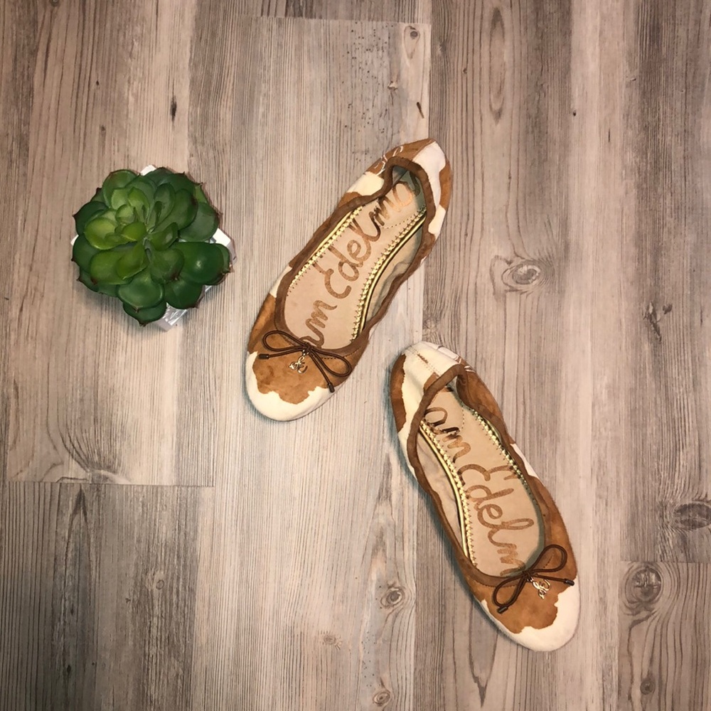 ‼️Sam Edelman Felecia Wht Cow Print- SZ   6.5‼️